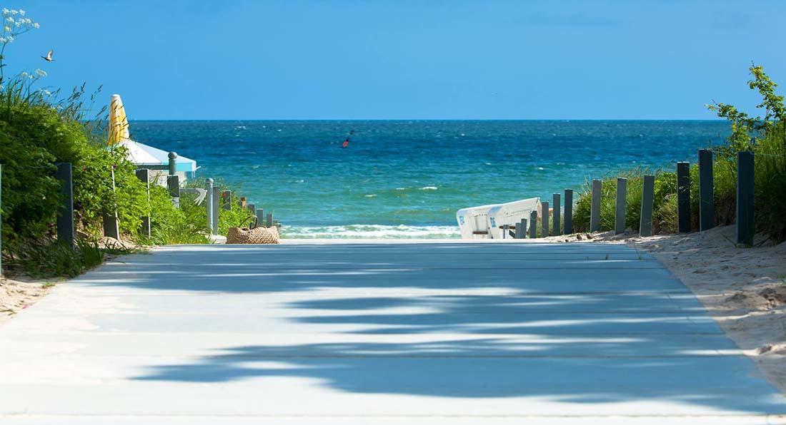 Grand Hotel بينز المظهر الخارجي الصورة View of the beach from the boardwalk